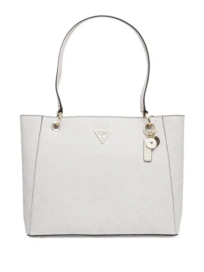 Guess Usa Noelle Logo-print Tote Bag In White