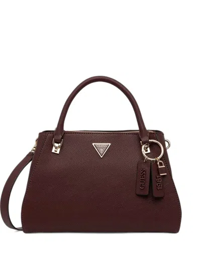 Guess Usa Noelle Logo-plaque Tote Bag In Red