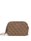 Guess Usa Noelle Satchel Bag In Brown