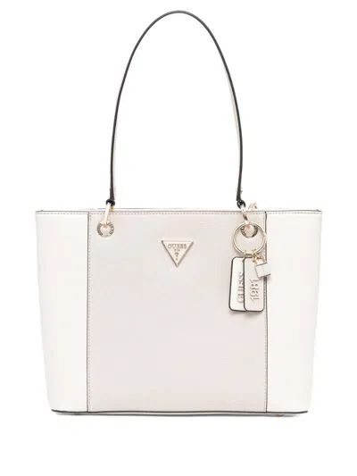 Guess Usa Noelle Triangle-logo Tote Bag In Neutral