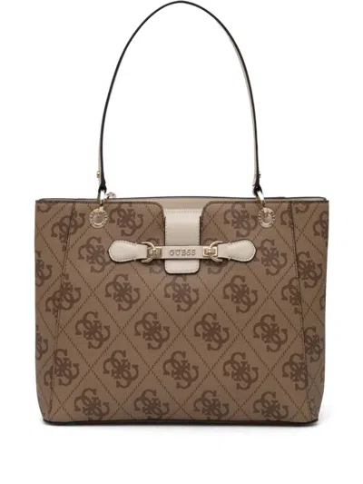 Guess Usa Nolana Noel Tote Bag In Neutrals