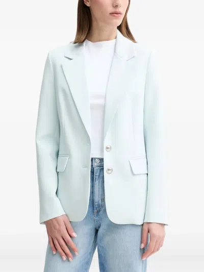 Guess Usa Notched-lapel Single-breasted Blazer In Blue