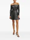 Guess Usa Off-shoulder Mini Dress In Black
