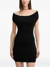 Guess Usa Off-shoulder Mini Dress In Black