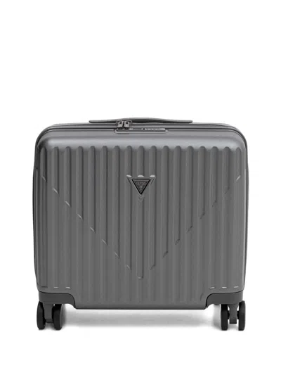 Guess Usa Olbia Logo-plaque Luggage In Gray