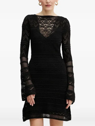 Guess Usa Open-knit Mini Dress