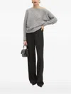 Guess Usa Open-shoulder Knit Sweater In Gray