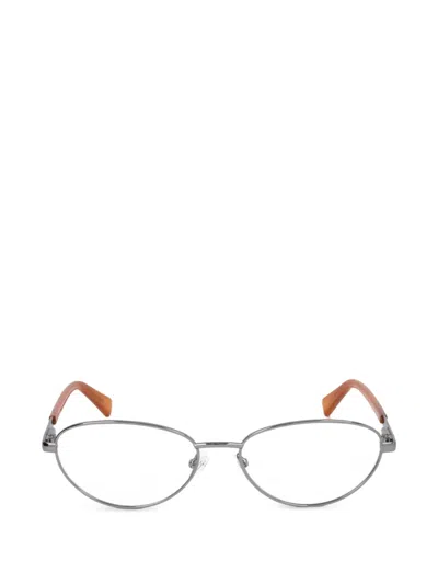 Guess Usa Oval-frame Glasses In Gray