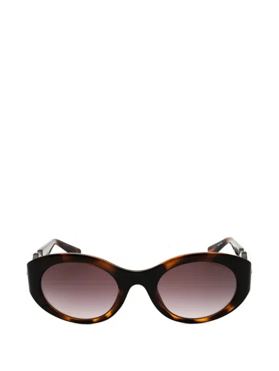 Guess Usa Oval-frame Sunglasses In Brown