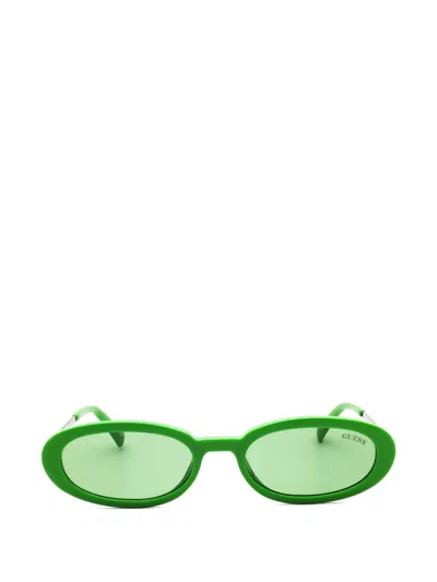 Guess Usa Oval-frame Sunglasses In Green