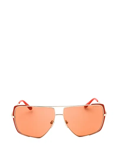 Guess Usa Oversized Geometric-frame Sunglasses In Gold