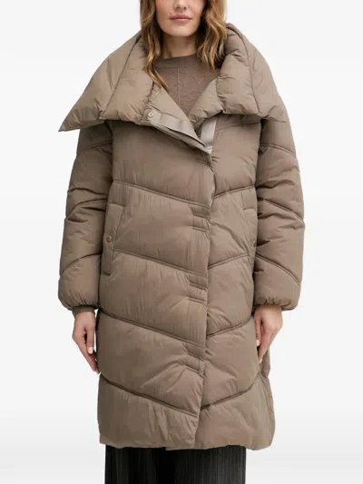 Guess Usa Padded Coat In Brown