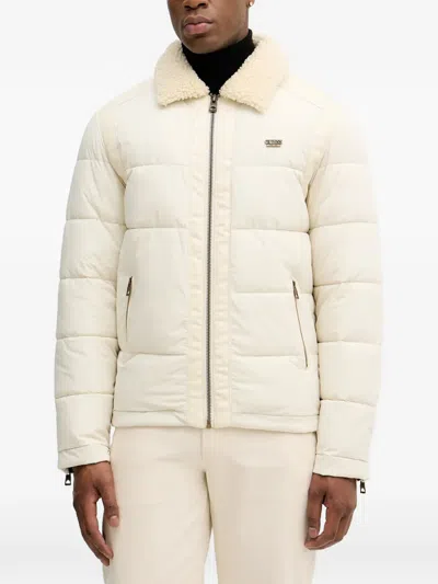 Guess Usa Padded Zip-up Jacket In Neutral