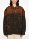 Guess Usa Paint Splatter-print Denim Jacket In Multi