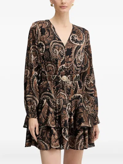 Guess Usa Paisley-print Mini Dress In Multi