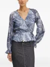 Guess Usa Paisley-print Wrap Top In Multi
