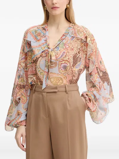 Guess Usa Paisley-print Blouse In Neutral