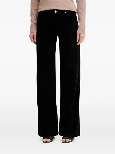 Guess Usa Palazzo Logo Pocket Jeans In Black