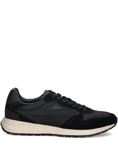Guess Usa Paneled Low-top Sneakers In Black