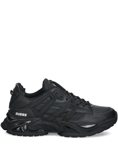 Guess Usa Panelled Sneakers In Black
