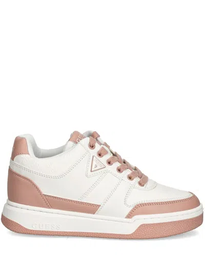 Guess Usa Panelled Sneakers In Weiss