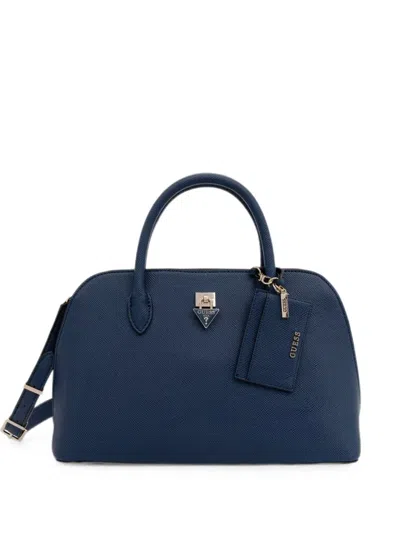 Guess Usa Patsie Logo-plaque Tote Bag In Blue