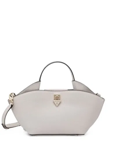 Guess Usa Patsie Logo-plaque Tote Bag In Neutral