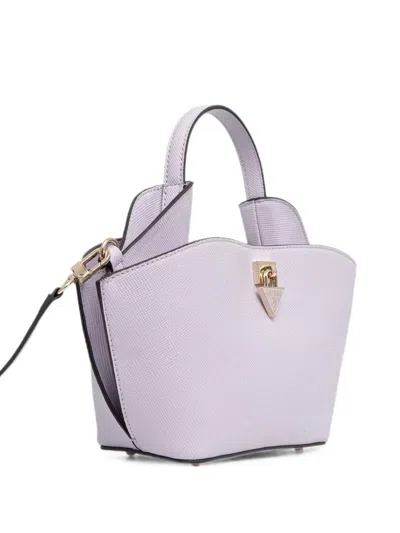 Guess Usa Patsie Logo-plaque Tote Bag In Purple
