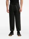 Guess Usa Pattern Side Stripe Track Pants In Black