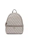 Guess Usa Pattern Zip Backpack In Neutral