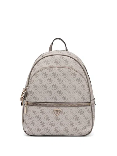 Guess Usa Pattern Zip Backpack In Neutral