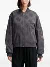 Guess Usa Patterned Bomber Jacket In Gray