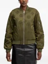 Guess Usa Patterned Bomber Jacket In Green