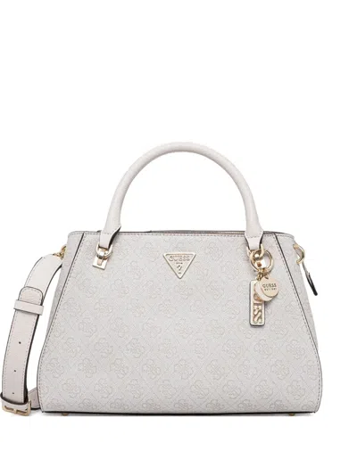 Guess Usa Patterned Charm Tote Bag In Neutral