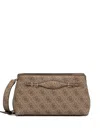 Guess Usa Patterned Cross Body Bag In Brown