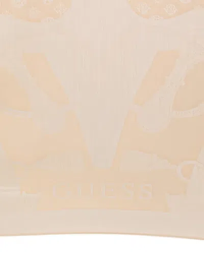 Guess Usa Patterned Scarf In Neutral