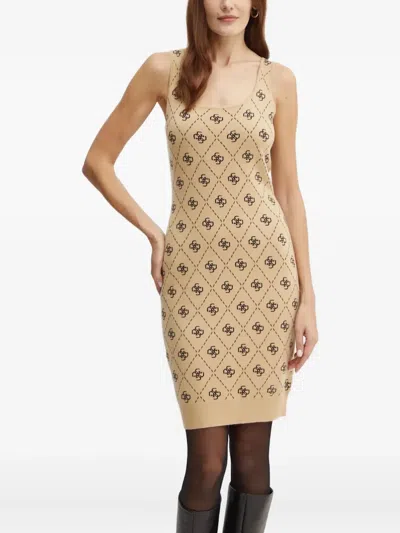 Guess Usa Patterned Sleeveless Mini Dress In Neutral