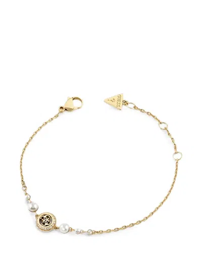 Guess Usa Pearl Bracelet In Gold