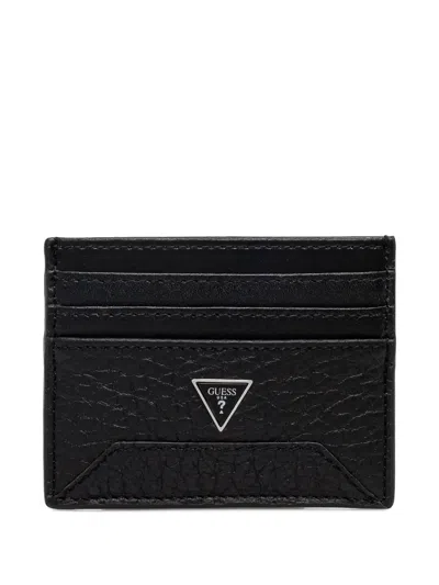 Guess Usa Pebbled Texture Card Holder In Pink