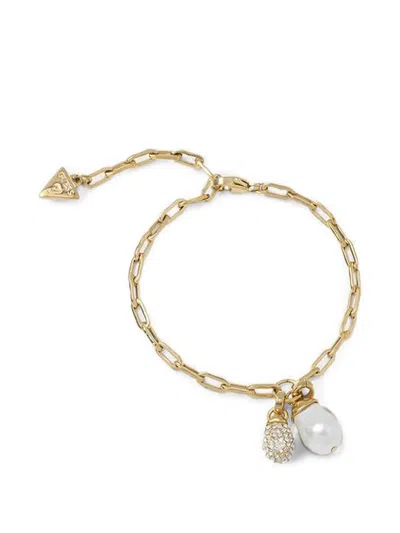 Guess Usa Peraly Crystal-embellished Bracelet In Gold