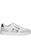 Guess Usa Perforated Logo Sneakers In Gray