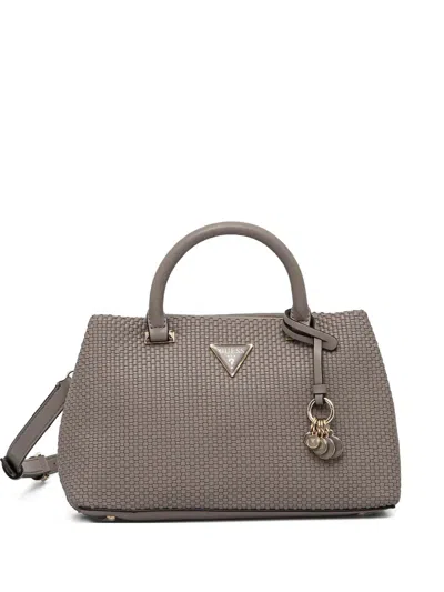 Guess Usa Phaedra Woven Texture Handbag In Gray