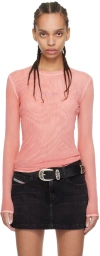 GUESS USA PINK FADED LONG SLEEVE T-SHIRT
