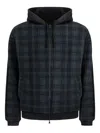 Guess Usa Plaid Zip Sweatshirt In Gray