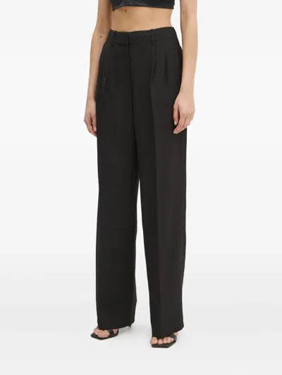 Guess Usa Pleat-detail Trousers In Black