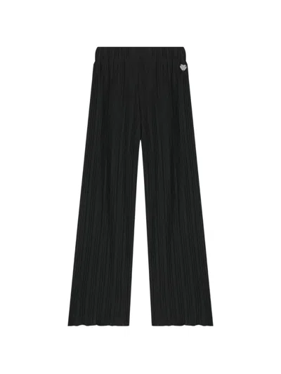Guess Usa Kids' Pleated Heart Trousers In Black