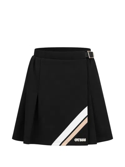 Guess Usa Pleated Mini Skirt In Black