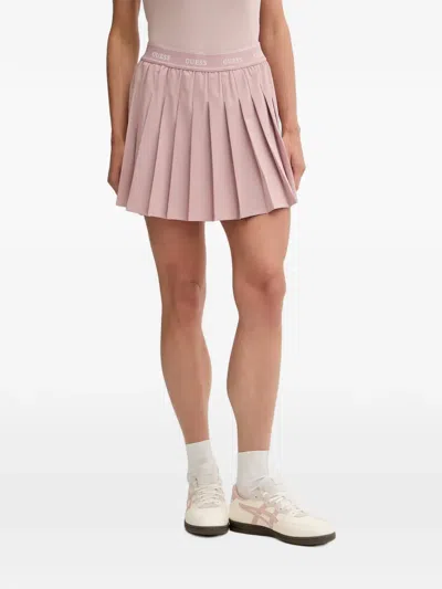Guess Usa Pleated Mini Skirt In Pink