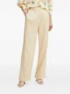 Guess Usa Pleated Satin Trousers In Gray
