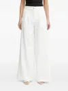 Guess Usa Pleated Wide-leg Trousers In White